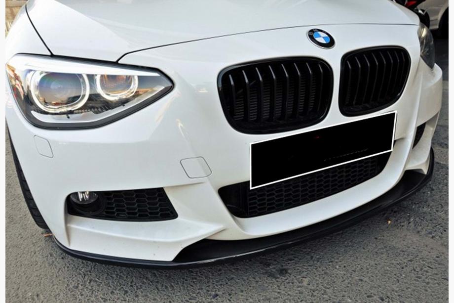 BMW 1-serien F20/F21 2011–2019 DPT V-3 frontläpp (för M Performance Style, blanksvart) Image