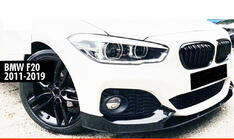 BMW 1-serien F20/F21 2011–2019 DPT V-2 frontlip-splitter (för M Performance, högglans svart, 4 st) foto 1