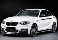 BMW 2-serien F22/F23 2014–2021 Främre lipspoiler DPT V-2 (för M Performance, blank svart) foto 1
