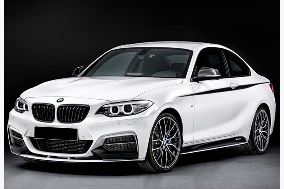 BMW 2-serien F22/F23 2014–2021 Främre lipspoiler DPT V-2 (för M Performance, blank svart) Image