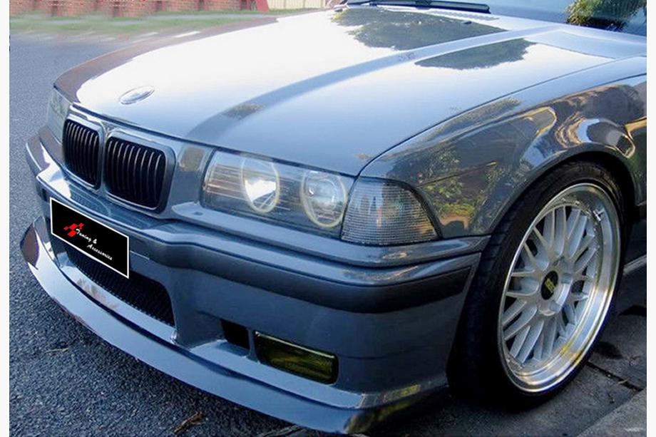 BMW 3-serien E36 1990–2000 DPT främre frontlip splitter (för M3, blanksvart) Image