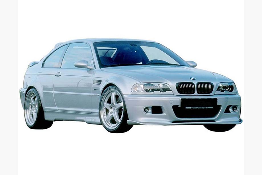 BMW 3-serie E46 1998–2006 DPT frontläpp till stötfångare (för Hamman, blank svart) Foto 2