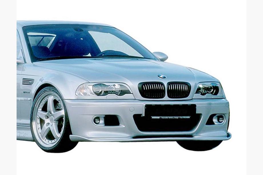 BMW 3-serie E46 1998–2006 DPT frontläpp till stötfångare (för Hamman, blank svart) Foto 3