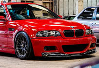 BMW 3-serie E46 1998–2006 DPT främre frontlip splitter (för M3, blanksvart) foto 1