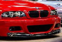 BMW 3-serie E46 1998–2006 DPT främre frontlip splitter (för M3, blanksvart) foto 3