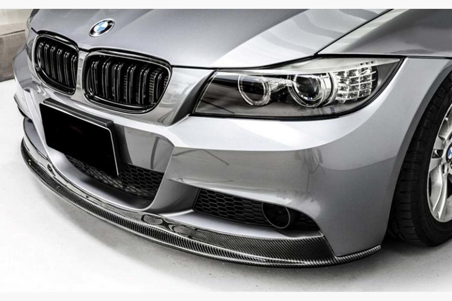 BMW 3-serie E90/E91 2005–2011 DPT V-2 frontläpp (för E90 M-Sport 2008-2011), svart högglans Image