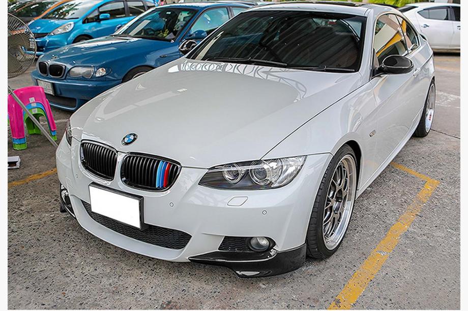 BMW 3-serien E92/E93 2006–2013 DPT främre läppsplitter (för M-Sport 2006-2010, blanksvart) Foto 2