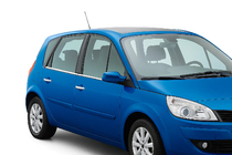 Renault Scenic 1998–2003 Yttre kromlister runt rutorna (4 st, rostfritt stål) foto 1