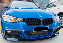 BMW 3-serien F30/F31 2012–2019 DPT främre läppspoiler (för M Performance, svart högglans) foto 2