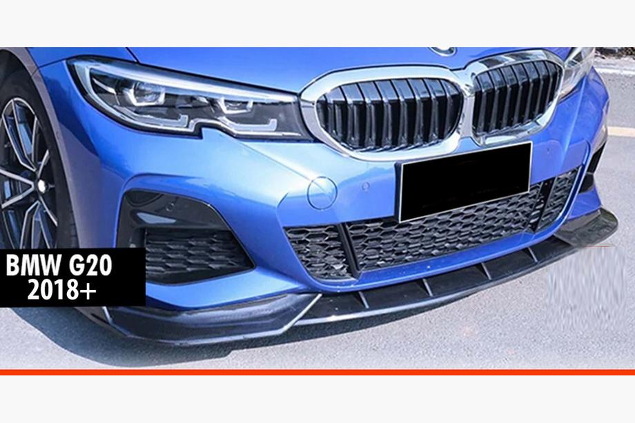 BMW 3-serien G20/G21 2018– Frontläpp DPT V-1 (för M Technic, blank svart) Image