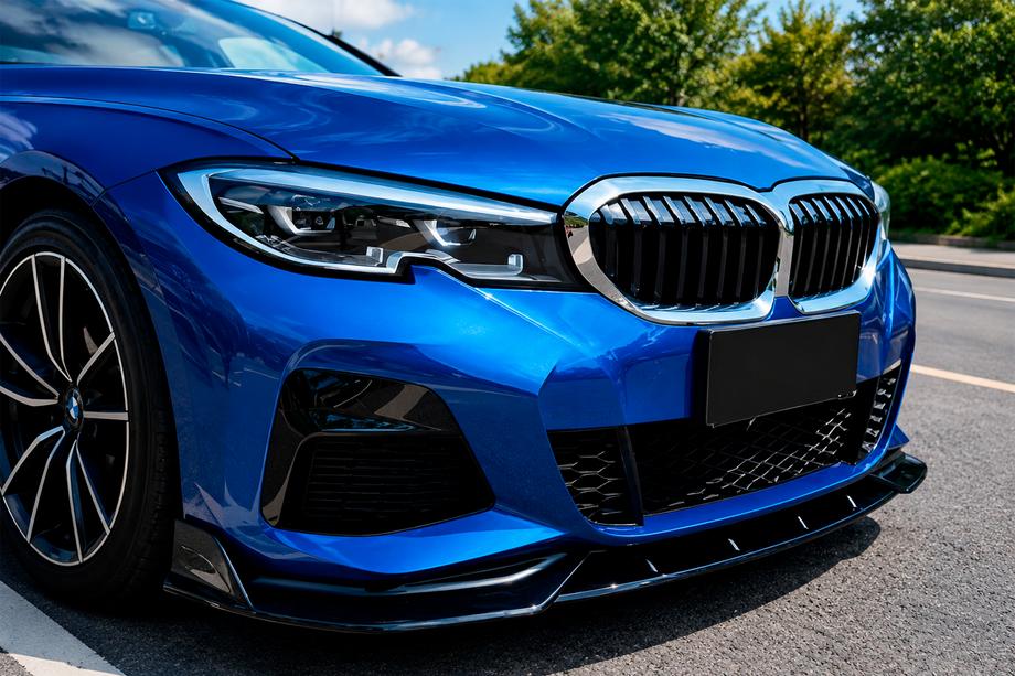 BMW 3-serien G20/G21 2018– Främre läppspoiler DPT V-2 (för M Technic, svart högglans) Image