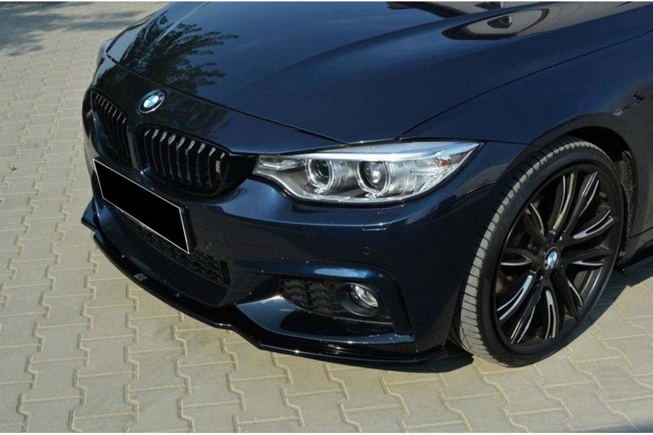BMW 4-serie F32/F33/F36 2012–2020 Frontläpp DPT V-2 (till M-Sport, glanssvart) Image