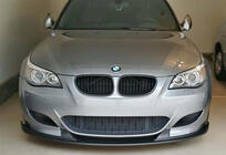 BMW 5-serien E60/E61 2003–2010 DPT främre frontläpp (med fenor, för M5 Hamann, blanksvart) foto 2