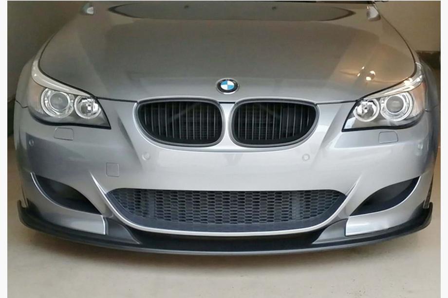 BMW 5-serien E60/E61 2003–2010 DPT främre frontläpp (med fenor, för M5 Hamann, blanksvart) Image
