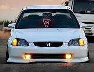 Honda Civic 1995–2001 Frontlip spoiler DPT V-1 (svart högblank) foto 1