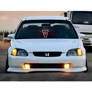 Frontlip spoiler DPT V-1 (svart högblank) Honda Civic 1995–2001