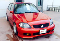 Honda Civic 1995–2001 Främre lipspoiler DPT V-2 (glanssvart) foto 2