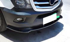 Mercedes Sprinter W906 2006–2018 DPT främre stötfångarläpp (svart högglans) foto 1