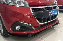 Peugeot 208 2012–2019 DPT främre stötfångarläpp (svart högglans) foto 1
