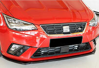 Seat Ibiza 2010–2017 Främre läppspoiler till stötfångare DPT V-4 (blank svart) foto 3