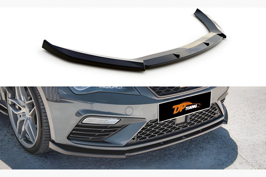 Seat Leon 2013–2020 DPT frontläpp till stötfångare (2017-2020, högglans svart) Image