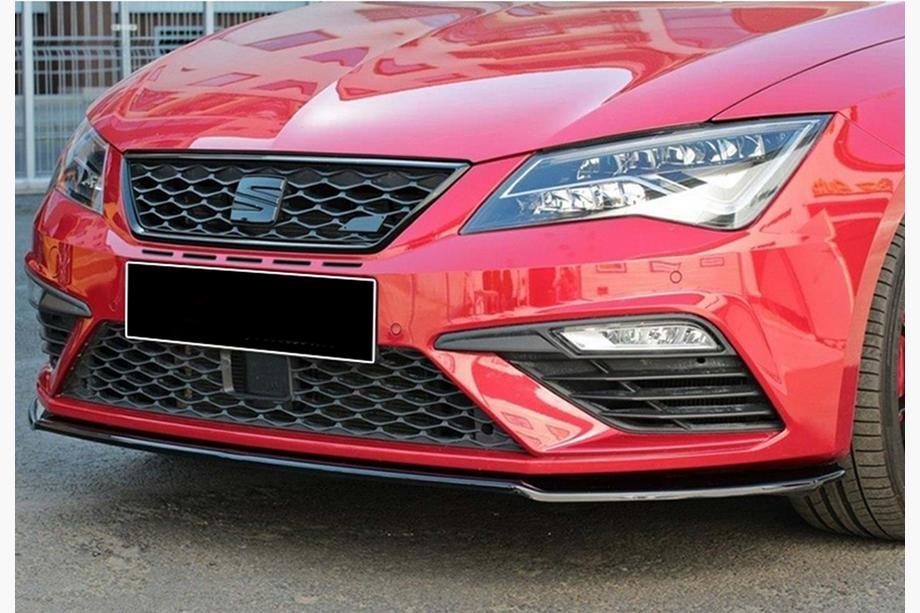 Seat Leon 2013–2020 Främre läppspoiler DPT (Cupra, 2017-2020, blanksvart) Image
