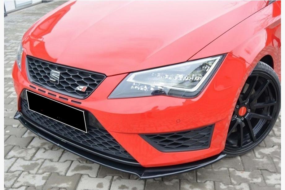 Seat Leon 2013–2020 Frontläpp / splitter DPT (Cupra, 2013-2016, svart högglans) Image