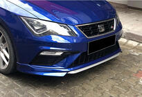 Seat Leon 2013–2020 Främre läppspoiler DPT V-1 (2017-2020, svart högglans) foto 1