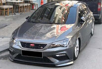 Seat Leon 2013–2020 DPT V-2 frontläppspoiler (2017-2020, svart högglans) foto 2