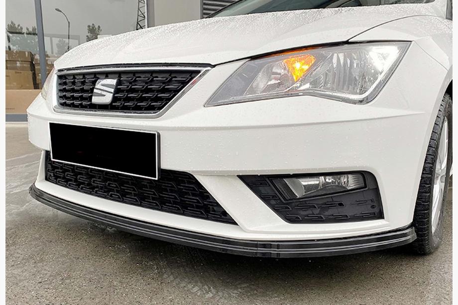 Seat Leon 2013–2020 Främre läppspoiler DPT V-4 (2017-2020, blank svart) Image