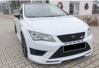 Seat Leon 2013–2020 Frontlip spoiler DPT V-5 (2017-2020, svart högglans) foto 4
