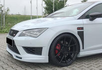 Seat Leon 2013–2020 Frontlip spoiler DPT V-5 (2017-2020, svart högglans) foto 2