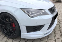Seat Leon 2013–2020 Frontlip spoiler DPT V-5 (2017-2020, svart högglans) foto 3
