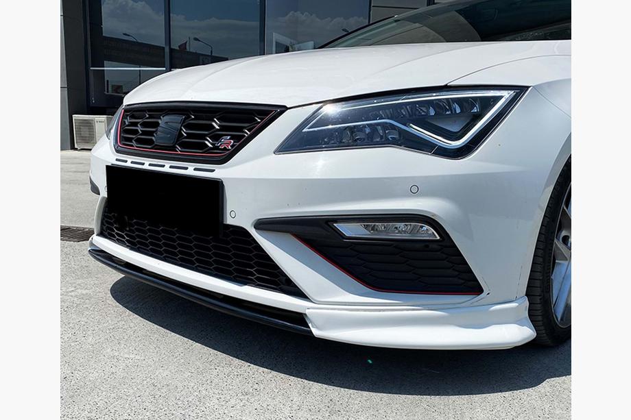 Seat Leon 2013–2020 DPT V-3 främre frontläpp (2013-2016, blanksvart) Image