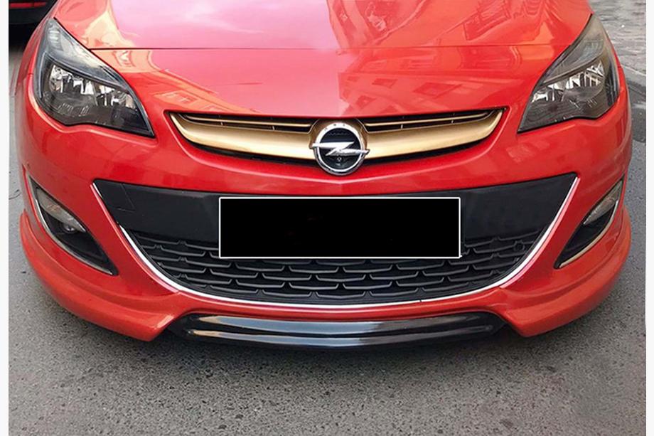 Opel Astra J 2009–2015 Frontlip spoiler DPT V-1 (svart högblank) Image