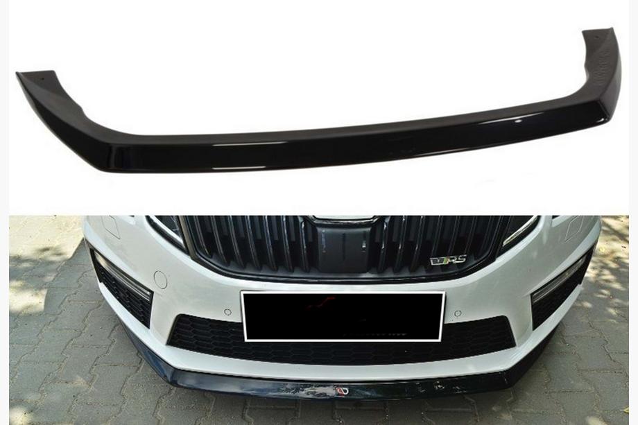 Skoda Octavia III A7 2013–2019 DPT V-3 frontlip (2013-2017 RS, blanksvart) Foto 1