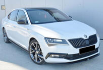 Skoda Superb 2015–2024 Främre läppspoiler till stötfångare DPT V-4 (2015-2020, blank svart) foto 1