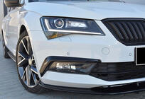 Skoda Superb 2015–2024 Främre läppspoiler till stötfångare DPT V-4 (2015-2020, blank svart) foto 2
