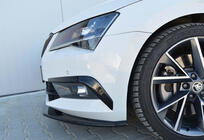Skoda Superb 2015–2024 Främre läppspoiler till stötfångare DPT V-4 (2015-2020, blank svart) foto 3