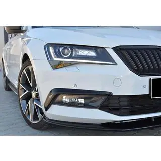 Främre läppspoiler till stötfångare DPT V-4 (2015-2020, blank svart) Skoda Superb 2015–2024 foto 2