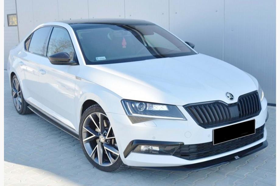 Skoda Superb 2015–2024 Främre läppspoiler till stötfångare DPT V-4 (2015-2020, blank svart) Image