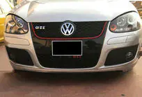 Volkswagen Golf 5 2003–2009 Främre läppspoiler DPT V-1 (för GTI, blanksvart) foto 1