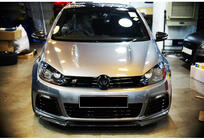 Volkswagen Golf 6 2008–2014 Frontlip spoiler DPT V-1 (svart högblank) foto 1