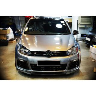 Frontlip spoiler DPT V-1 (svart högblank) Volkswagen Golf 6 2008–2014 foto 1