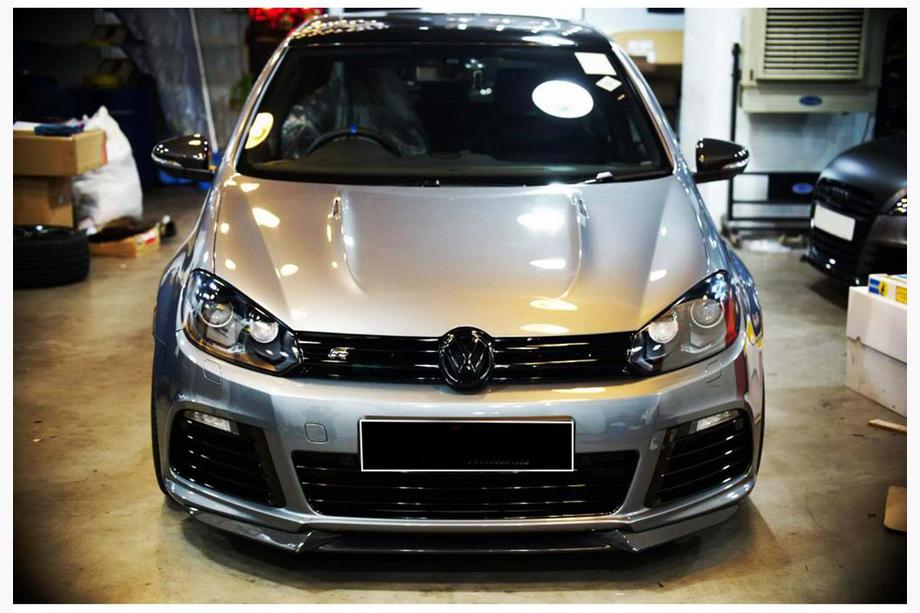 Volkswagen Golf 6 2008–2014 Frontlip spoiler DPT V-1 (svart högblank) Image