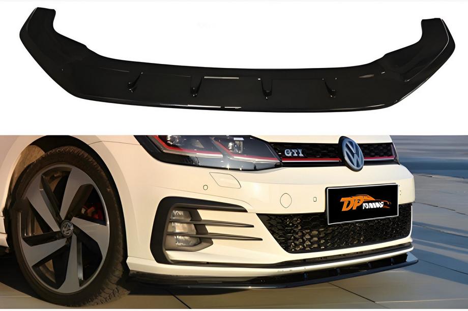 Volkswagen Golf 7/E-Golf 2012–2020 Främre lipspoiler DPT V-1 (för GTI, 2017-2019, blanksvart) Image
