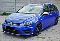 Volkswagen Golf 7/E-Golf 2012–2020 DPT V-2 frontläpp / läppspoiler (för R / R-Line HB, 2012-2017, blanksvart) foto 1