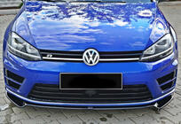Volkswagen Golf 7/E-Golf 2012–2020 DPT V-2 frontläpp / läppspoiler (för R / R-Line HB, 2012-2017, blanksvart) foto 3