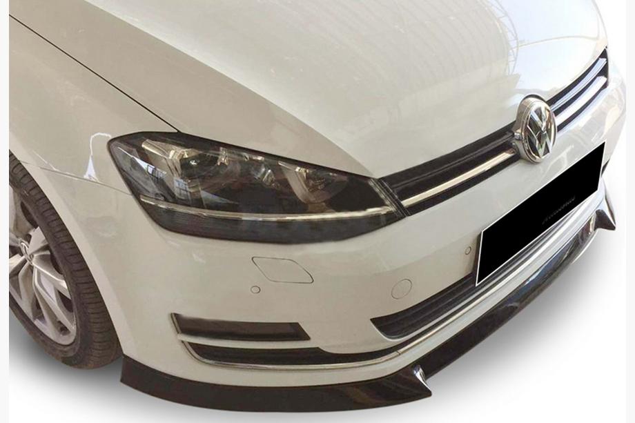 Volkswagen Golf 7/E-Golf 2012–2020 Främre läppspoiler DPT V-4 (för originalstötfångare, 2012-2017, blanksvart) Image