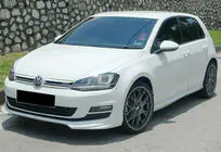 Volkswagen Golf 7/E-Golf 2012–2020 Främre läppspoiler DPT V-5 (för originalstötfångare, 2012-2017, blanksvart) foto 3